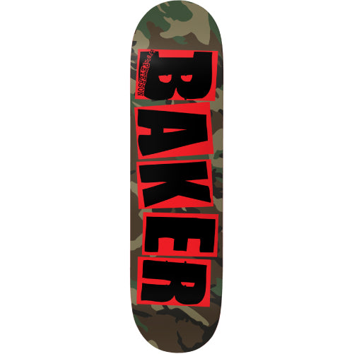 Baker Peterson Brand Logo Camo Skateboard Deck 8.25" full