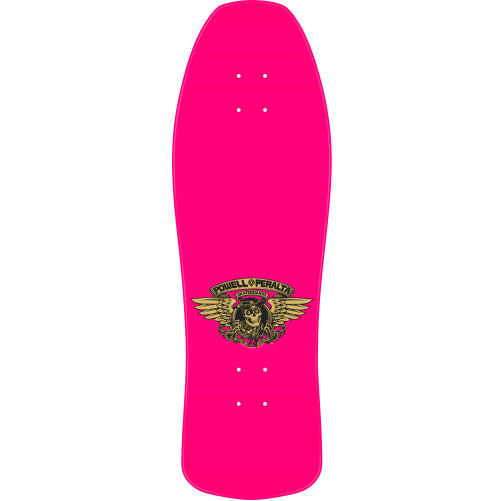 Powell Peralta Underhill Reissue Skateboard Deck Pink/Gold Foil 9.9" top