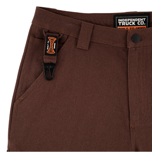 Independent Built to Grind Utility Shorts brown keychain