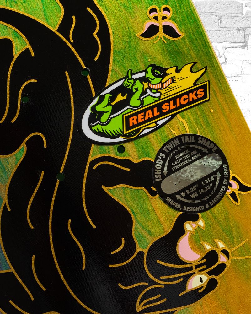 Real DBX Twin Tail Slick Ishod Cat Scratch Skateboard Deck 8.25"
