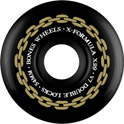 Bones XF V7 Double Lock Straight Link Black Wheels 99A 54mm