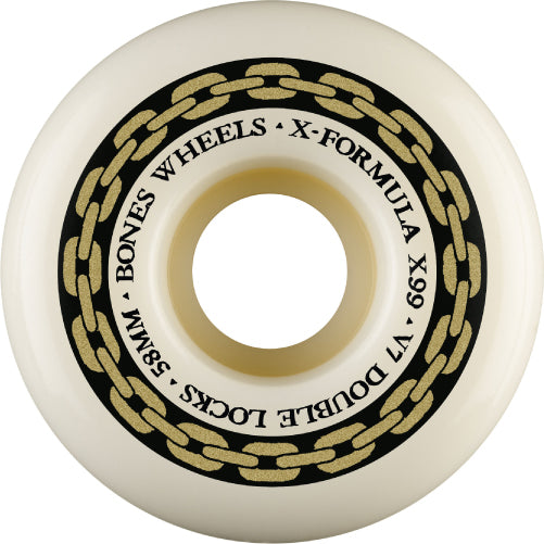 Bones XF V7 Double Lock Straight Link Wheels 99A 58mm