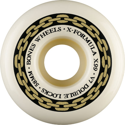 Bones XF V7 Double Lock Straight Link Wheels 99A 58mm