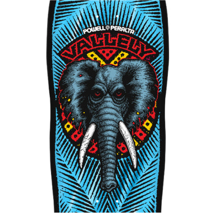 Powell Peralta Vallely Elephant Reissue Skateboard Deck Blue Foil 9.85" graphic