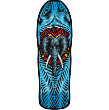 Powell Peralta Vallely Elephant Reissue Skateboard Deck Blue Foil 9.85" full