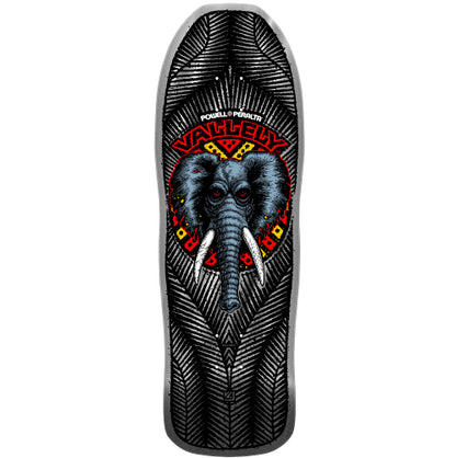Powell Peralta Mike Vallely Elephant Reissue Skateboard Deck Silver 9.85" graphic