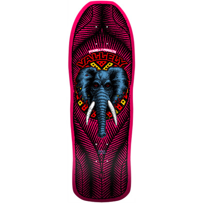 Powell Peralta Vallely Elephant Reissue Skateboard Deck Pink Foil 9.85" full