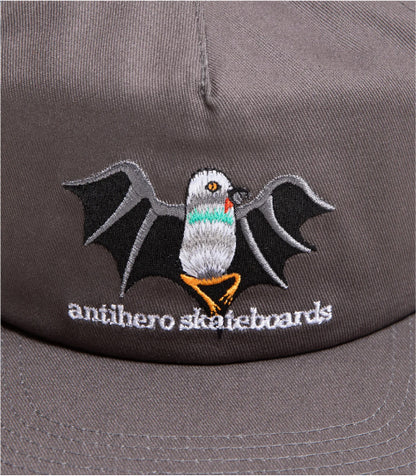 Antihero Vampigeon Snapback Hat - Charcoal graphic