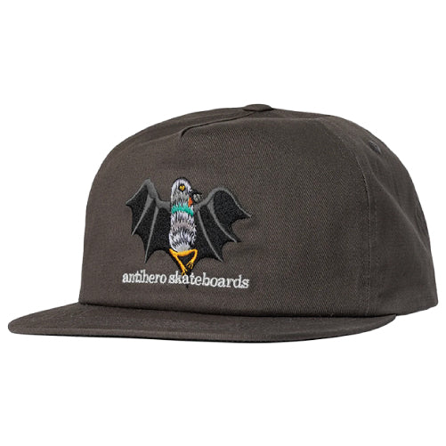 Antihero Vampigeon Snapback Hat - Charcoal front