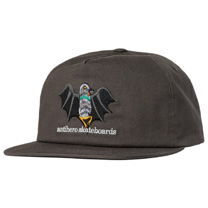 Antihero Vampigeon Snapback Hat - Charcoal front
