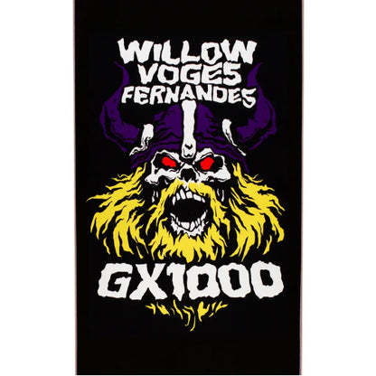 GX1000 Viking Willow Black Skateboard Deck 8.375" graphic