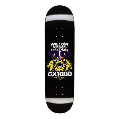 GX1000 Viking Willow Black Skateboard Deck 8.375" full bottom