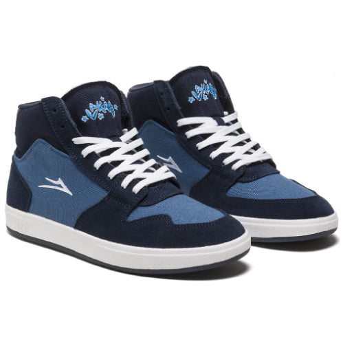 Lakai Villa Skate Shoe - Slate/Navy Suede