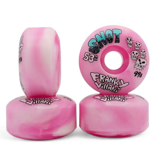 Snot Classic Franky Villani Skulls Pink/White Swirl Wheels 53MM
