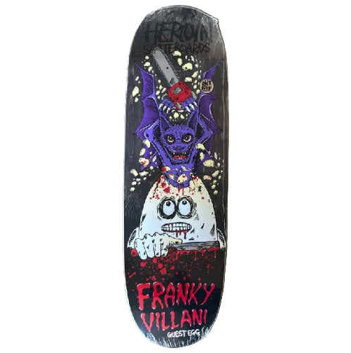 Heroin Villani Guest Egg Symmetrical Skateboard Deck 9.5" grey veneer