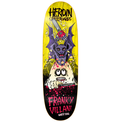 Heroin Villani Guest Egg Symmetrical Skateboard Deck 9.5" stock