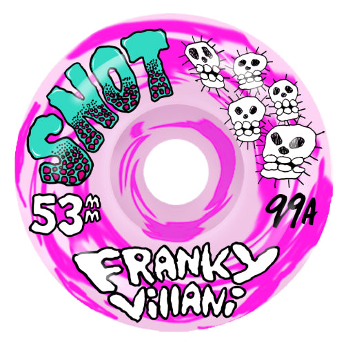 Snot Classic Franky Villani Skulls Pink/White Swirl Wheels 53MM 99A
