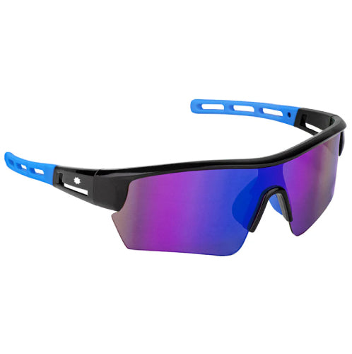 Glassy Waco Polarized Sunglasses - Black/Blue/Blue Mirror