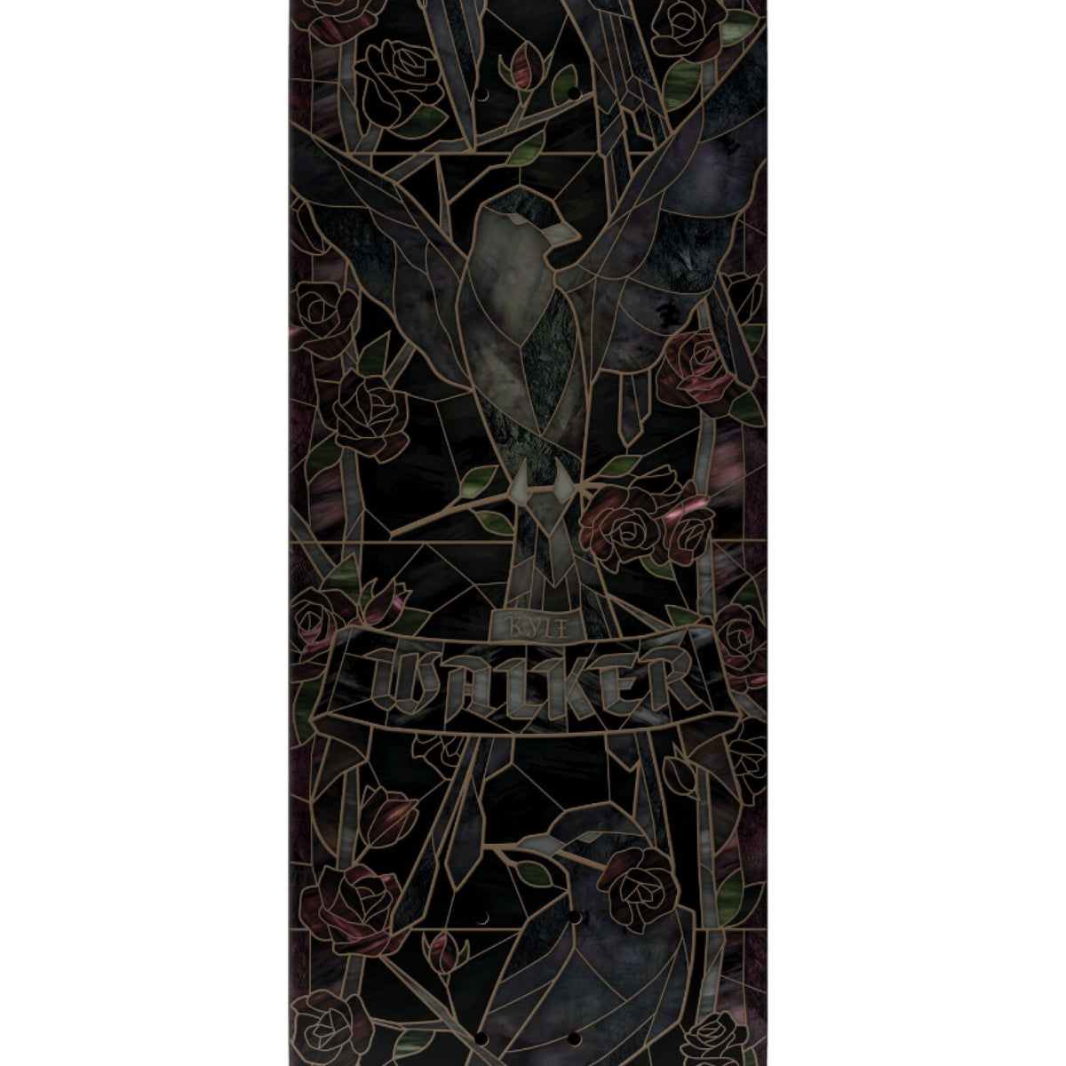Real Walker Black Sunday Cathedral Skateboard Deck 8.38" graphic
