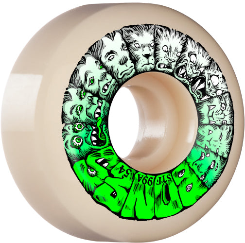 Bones STF V5 Sidecut Weird Wolf Skateboard Wheels 54MM 99A