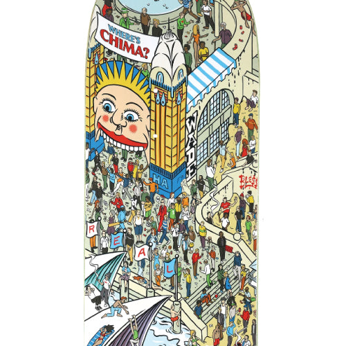 Real Where's Chima Skateboard Deck 8.28"