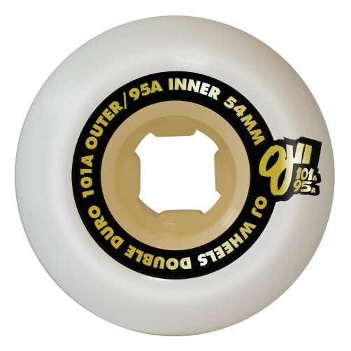 OJ Double Duro Chubbies Wheels White/Gum 54MM 101A/95A inside