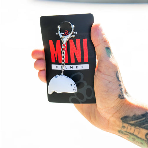 Triple Eight Mini Helmet Keychain packaging white