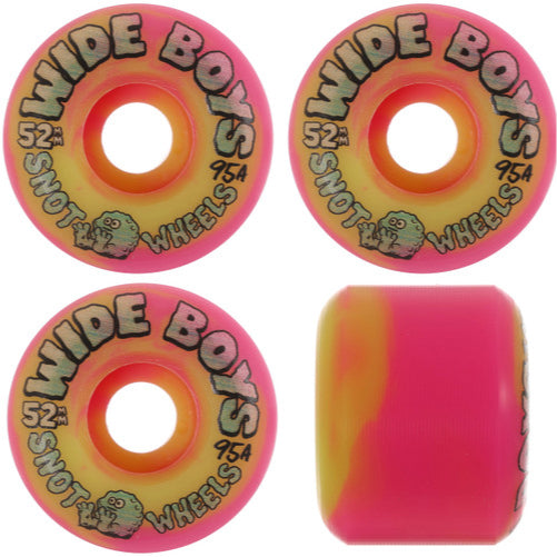 Snot Wide Boys Wheels Yellow/Pink Swirl 52MM 95A