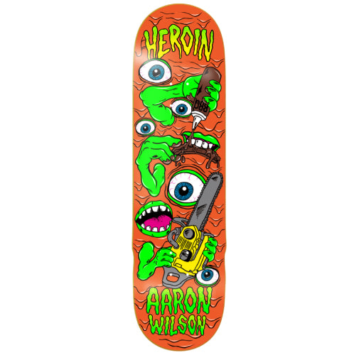Heroin Wilson Mutate or Die Skateboard Deck 8.5" full