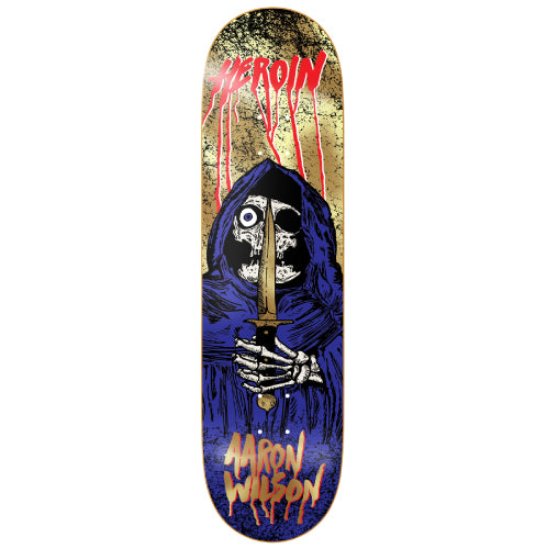 Heroin KO2 Aaron Skull Priest Skateboard Deck 8.5" full