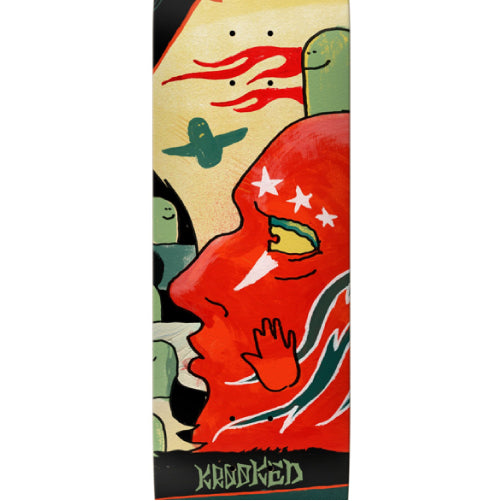 Krooked Wilson Three Star Skateboard Deck 8.5" graphic