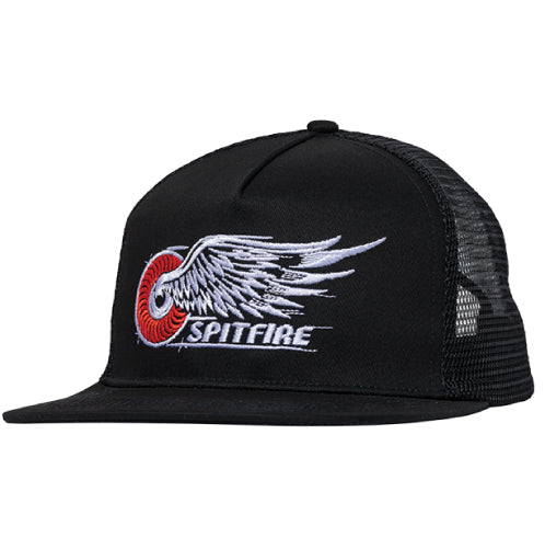 Spitfire Classic Wing Mesh Snapback Hat - Black front