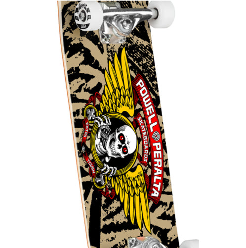 Powell Peralta Winged Ripper Complete Skateboard Khaki/Black 8.0" graphic