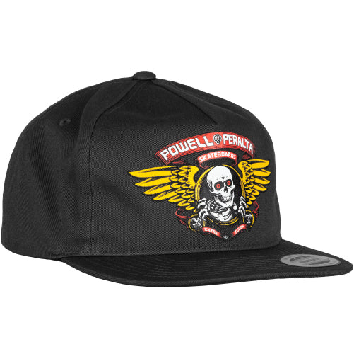 Powell Peralta Winged Ripper Snapback Hat - Black