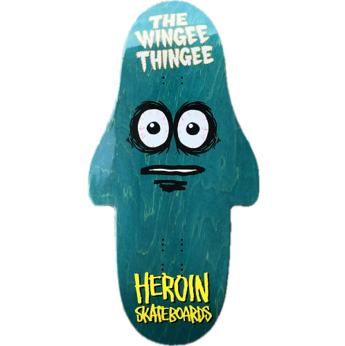 Heroin The Wingee Thingee Skateboard Deck 15" blue veneer