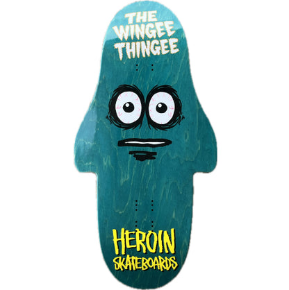 Heroin The Wingee Thingee Skateboard Deck 15" blue veneer