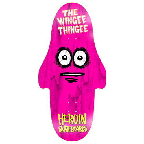 Heroin The Wingee Thingee Skateboard Deck 15" pink veneer
