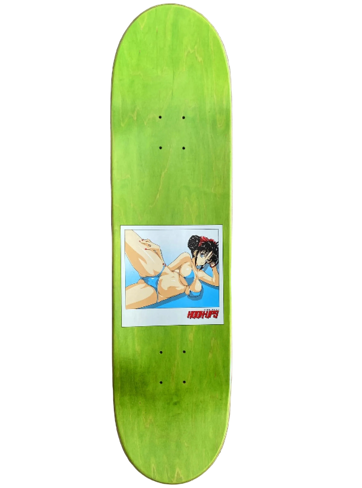 Hook-Ups Workout Girl Skateboard Deck 8.5" top graphic