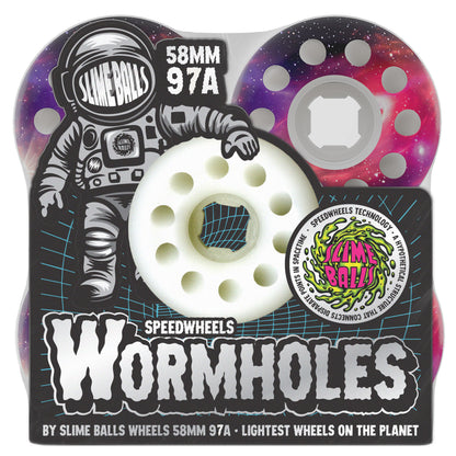 Slime Balls Worm Holes White Skateboard Wheels 58MM 97A packaging