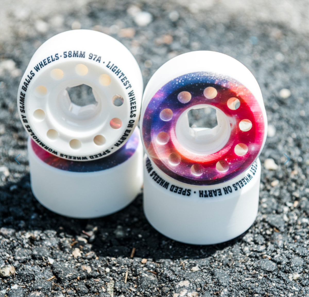 Slime Balls Worm Holes White Skateboard Wheels 58MM 97A