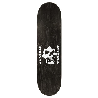 Krooked Worrest Skulls & Bolts Twin Tail Slick Skateboard Deck 8.3" top