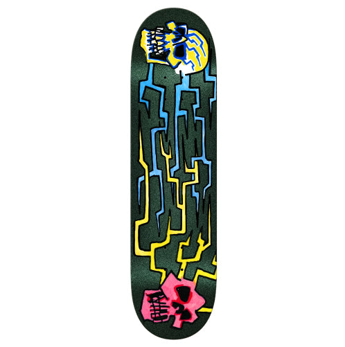 Krooked Worrest Skulls & Bolts Twin Tail Slick Skateboard Deck 8.3"full bottom