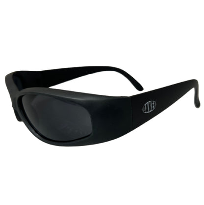 Baker Oval Wraparound Sunglasses - Black