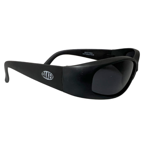 Baker Oval Wraparound Sunglasses - Black 