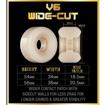 Bones X-Formula V6 Wide-cut Moon Beam Wheels 54MM 99A