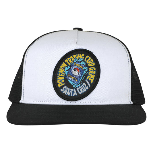Santa Cruz X Pokémon TCG Hand Mesh Trucker Snapback Hat - Youth White/Black