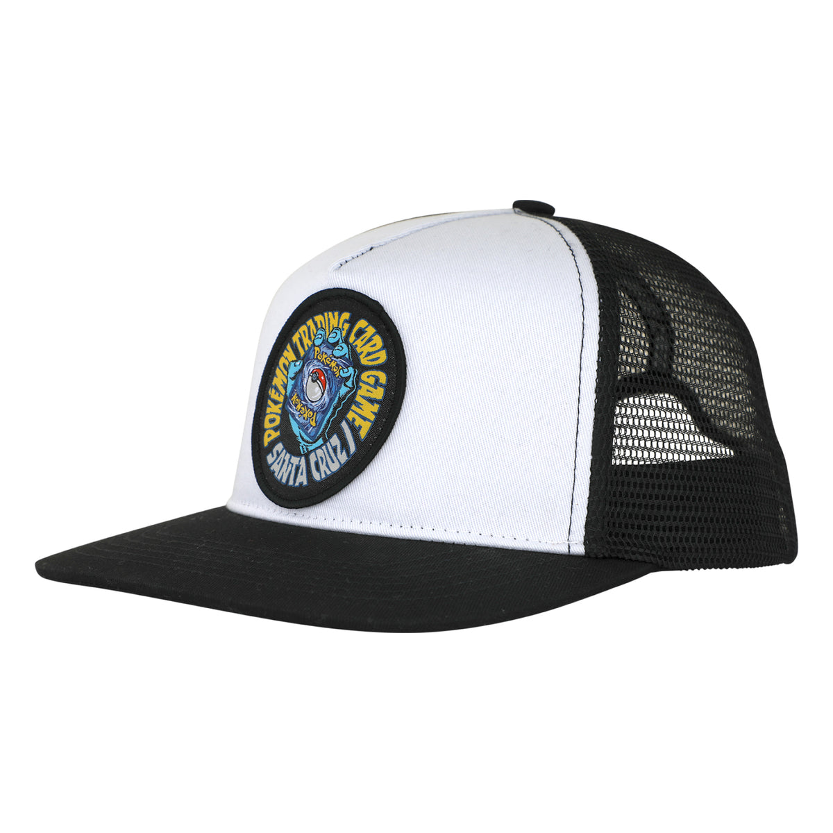 Santa Cruz X Pokémon TCG Hand Mesh Trucker Snapback Hat - Youth White/Black
