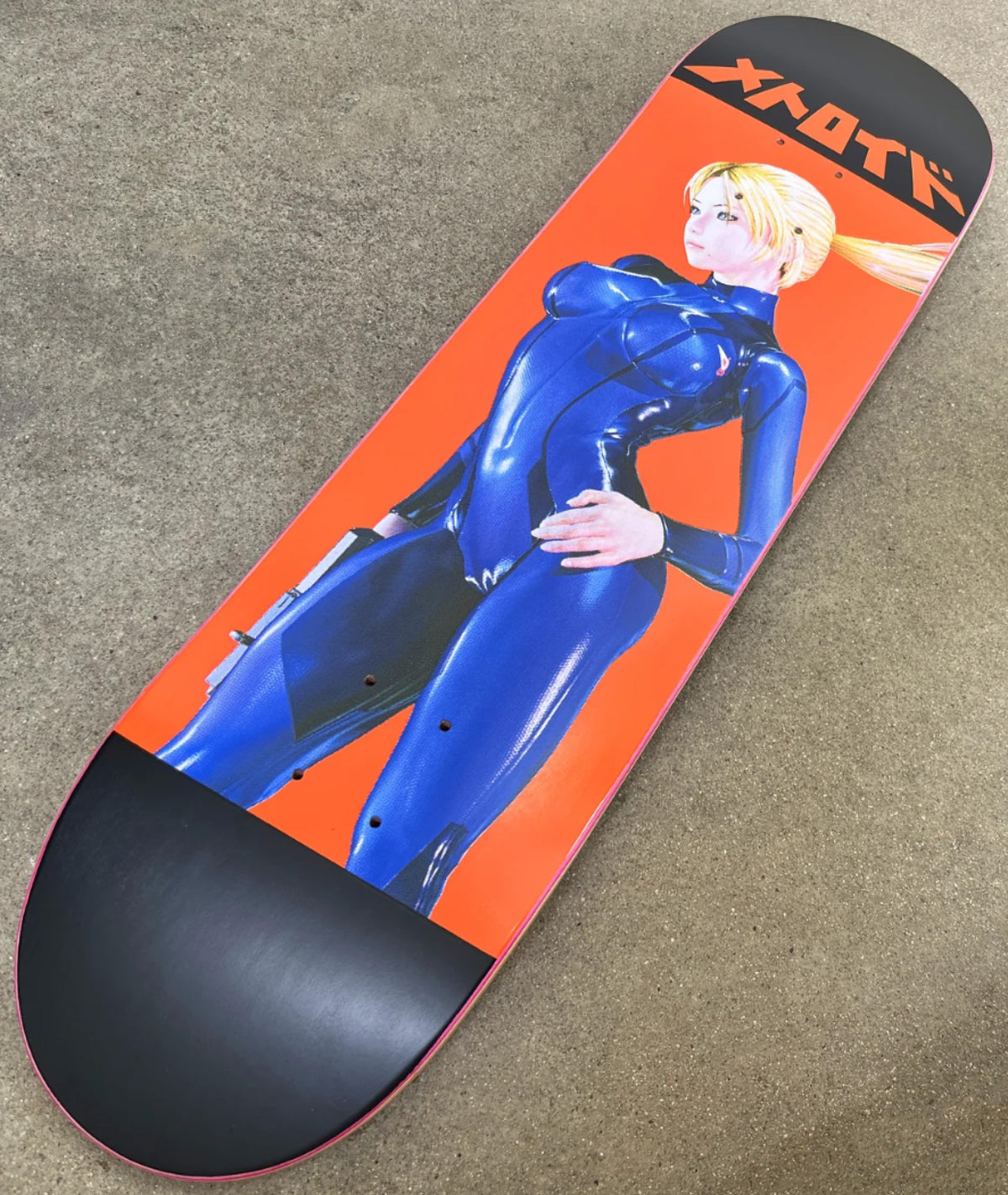 Hook-Ups Jeremy Klein Samus Zero Suit Skateboard Deck 8.5"
