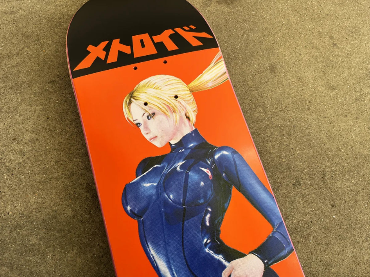 Hook-Ups Jeremy Klein Samus Zero Suit Skateboard Deck 8.5" nose