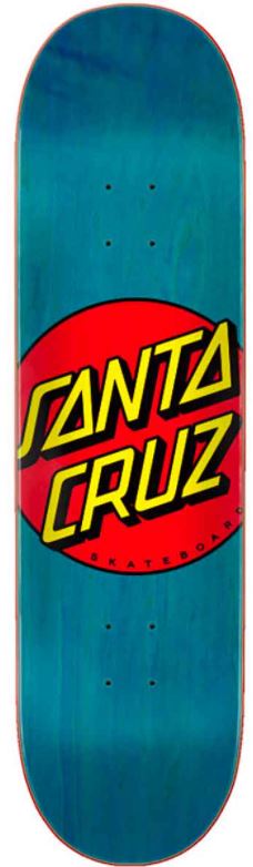 Santa Cruz Classic Dot Skateboard Deck Blue 8.5"